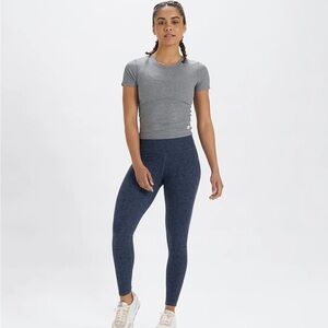 VUORI PACE HIGH RISE LEGGING Color Ocean Texture Blue Size S